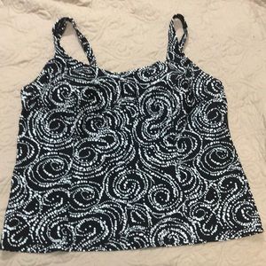 NWOT St John’s Bay Tankini Swim Top Sz 18W